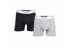 Bild von Calvin Klein Mens 2 Pack Modern Cotton Boxer Briefs in Grey black