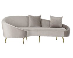 Bild von Sofa DKD Home Decor Polyester Metal Golden Light Grey (210 x 120 x 84 cm)