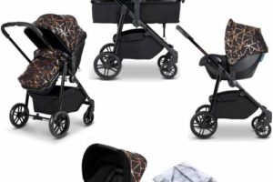 Bild von Ickle Bubba Moon 3 in 1 (Black Chassis) Travel System – Copper