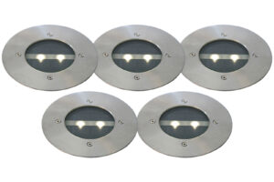 Bild von QAZQA Set of 5 modern ground spots steel IP44 solar – Tiny