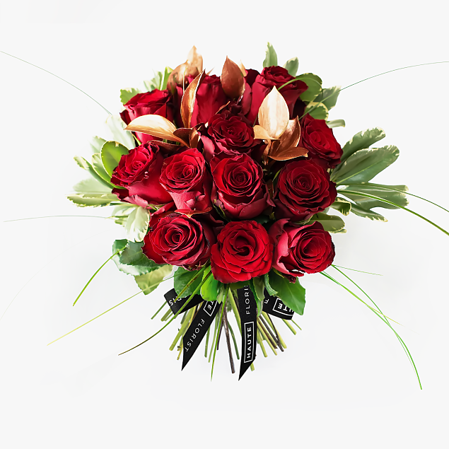 Bild von Haute Florist 12 Luxury Red Roses – Red Roses – Red Rose Bouquet – Valentine’s Roses – Valentine’s Flowers – Valentine’s Flower Delivery