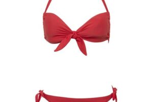 Bild von Solid Bandeau Bikini Women hibiscus 2021 Swimsuits