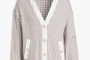 Bild von Maje Vido Cotton-blend Tweed Jacket – White – Maje Jackets