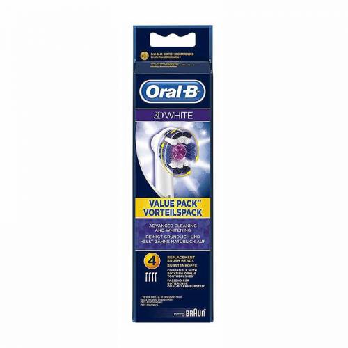 Bild von Oral-B – 3D White Power Toothbrush Refill Heads x 4 One Size  for Men and Women
