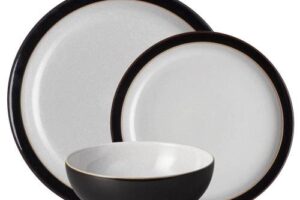 Bild von Denby 12 Piece Elements Dinner Set – Black