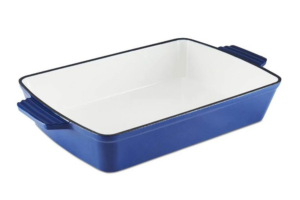 Bild von Barbary & Oak Foundry Cast Iron 39cm Rectangular Roasting Pan – Blue