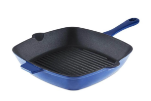 Bild von Barbary & Oak Foundry Cast Iron 26cm Square Grill Pan – Blue