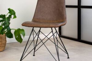 Bild von Furnwise Industrial dining chair Jace Premium Brown