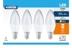 Produktbild von Simple Lighting 4 Pack – Status 5.5w E14 LED Candle Bulbs, Warm White