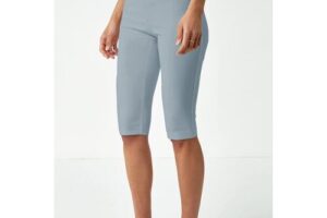 Bild von Roman Stretch Knee Length Shorts in Light Grey 18 female