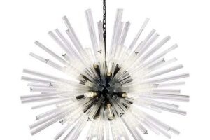 Bild von Discovery Lighting Woxsall 32 Light Chandelier In Matt Black Finish with Clear Glass