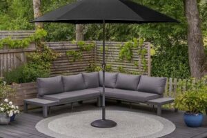 Bild von Harbour Lifestyle Triton 3m Round Aluminium Parasol in Black