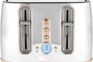 Bild von Haden 204868 Dorchester Chrome & Rose Gold 4 Slice Toaster