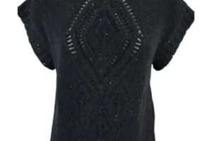 Bild von D.Exterior , Black Sweater with Openwork Design ,Black female, Sizes: XS