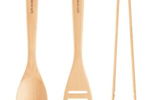 Bild von Ken Hom Woks Excellence Beech Cooking Tools, Set of 3