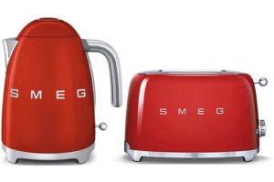 Bild von Smeg Jug Kettle & 2 Slice Toaster Set – Red