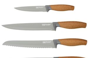 Bild von Taylor s Eye Witness Brooklyn Beech 5 Piece Kitchen Knife Set With Knife Sharpener