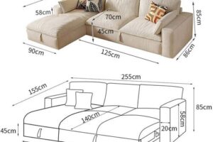 Bild von Cottonfy UK Cottonfy Creamy Tofu Block Pullout Sofa Bed with Storage