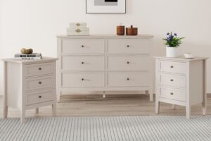 Bild von Pair of 3 Drawer Bedside Tables – Elizabeth White Range Material: Furniture/Furniture Ranges/Elizabeth Range/Elizabeth White Range