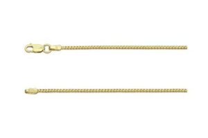 Bild von Cooksongold 9ct Yellow Gold 1.3mm Franco Chain 16&quot;/40cm Hallmarked