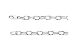 Bild von Cooksongold Sterling Silver 4.45mm Oval Belcher Chain 18&quot;/45cm, 100% Recycled       Silver