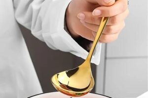Bild von Indoor Furniture Korean Stainless Steel Thickening Spoon Creative Long Handle Hotel Pot Spoon Soup Ladle Home Kitchen Essential Tools