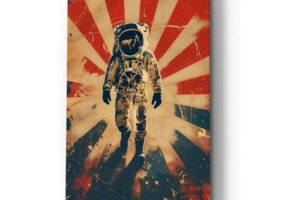 Bild von That Home Shop Astronaut Glass Wall Art   Designer Collection  72×46 cm