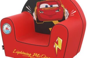 Bild von Disney Cars Lightning Mcqueen Foam Armchair, Toddler Sofa Chair with Cars Design, Soft Foam Seat, Lightweight & Comfortable Foam 43cm H X 50cm W X 32cm D